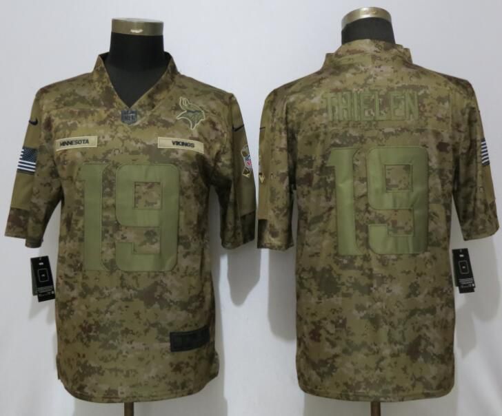 Men Minnesota Vikings #19 Thielen Nike Camo Salute to Service Limited NFL Jerseys